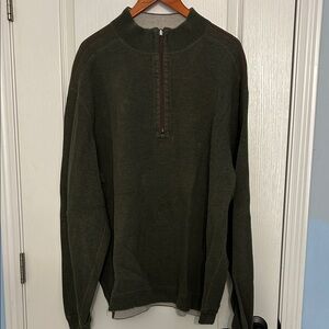 Tommy Bahama Olive Quarter-Zip Sweater